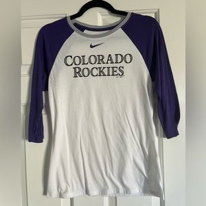 Nike Colorado Rockies 3/4 length sleeve tee